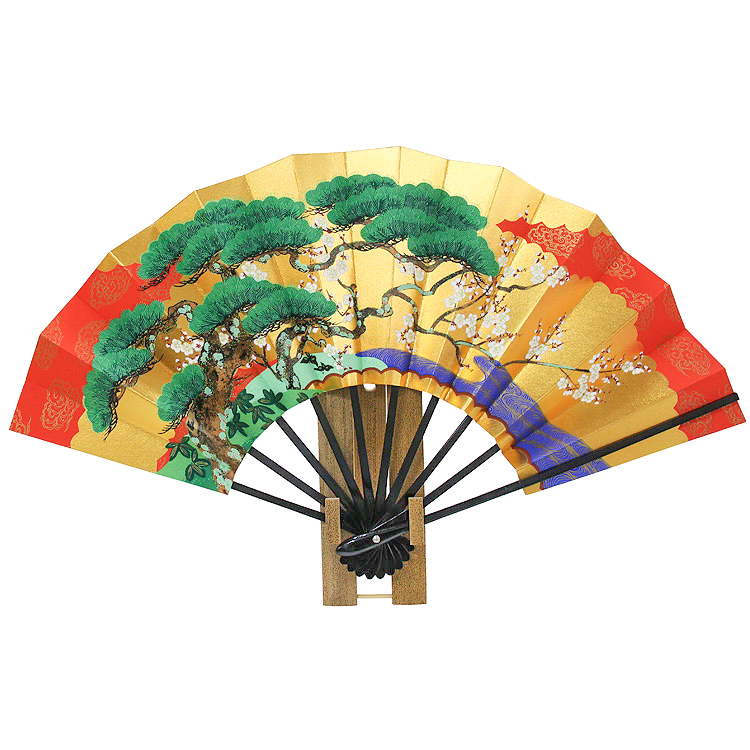 売れ筋新商品 銀製 扇子 松竹梅 E 6.0号 51g ガラスケース付き 光則 銀