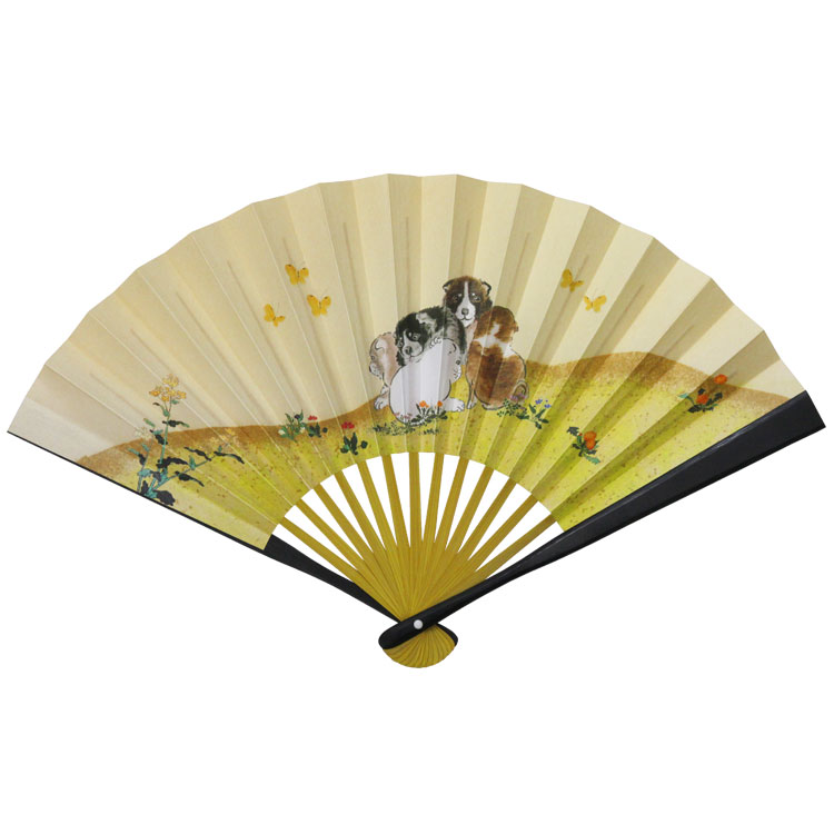 公式】干支茶扇子 「仔犬」 6寸5分 茶道用扇子 白竹堂オンラインショップ