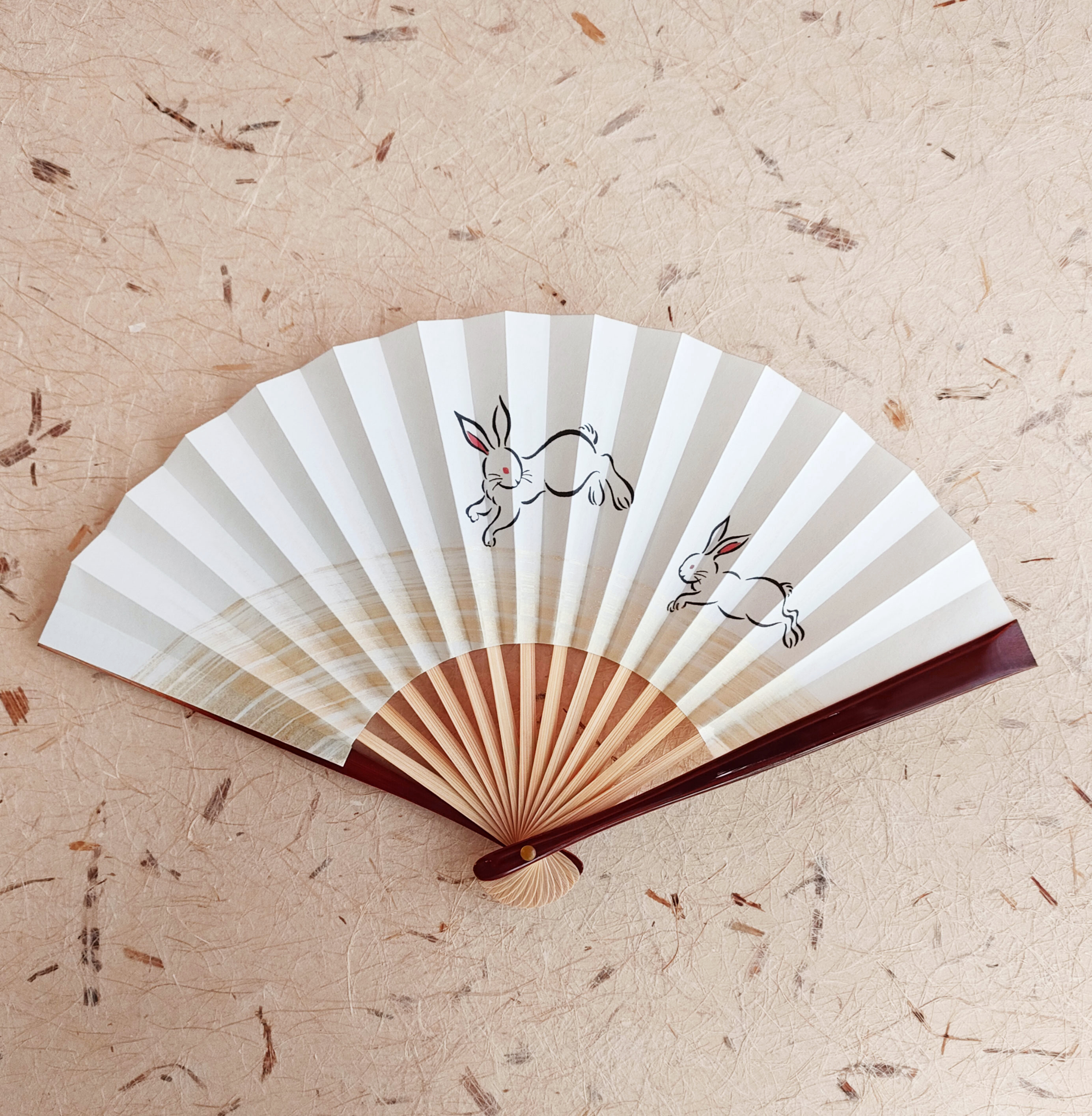 茶道　扇子　卯年　裏千家　5寸