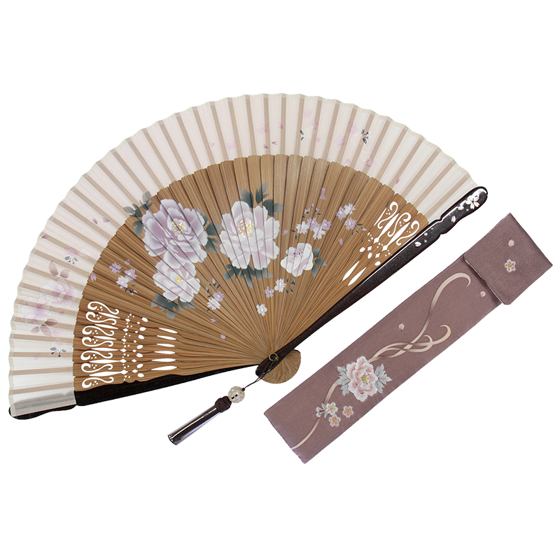 公式】優美(ゆうび) 扇子セット (全3種類) | 婦人 生地扇子 | | 白竹