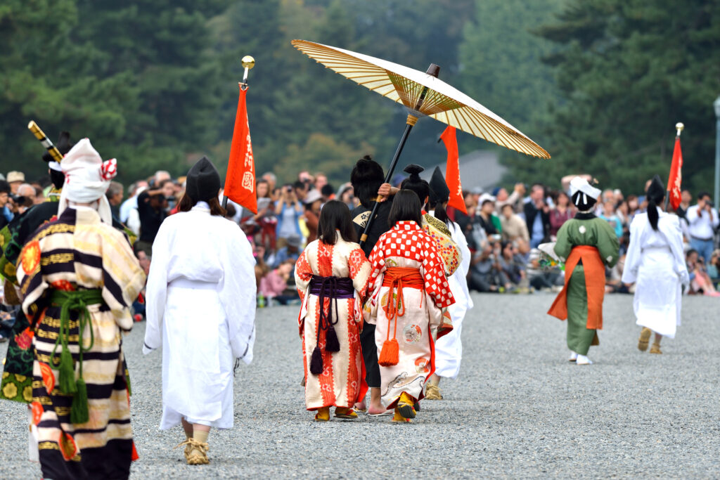 京都の秋の風物詩、時代祭の時代行列